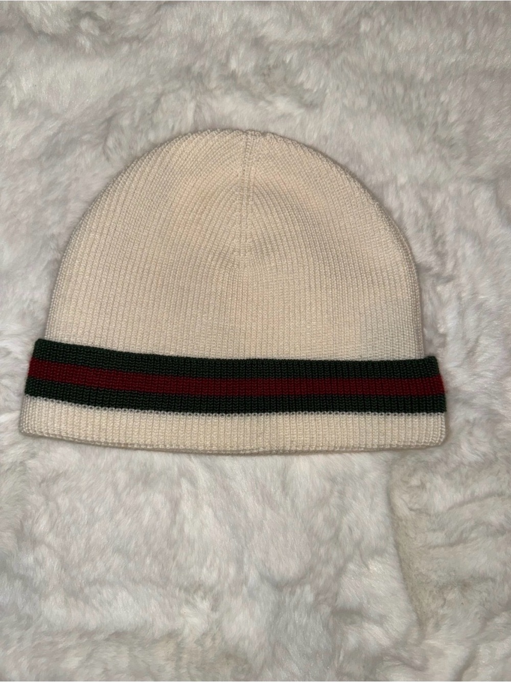 Gucci Cream Wool-Silk Knit Hat - Picture 2 of 9
